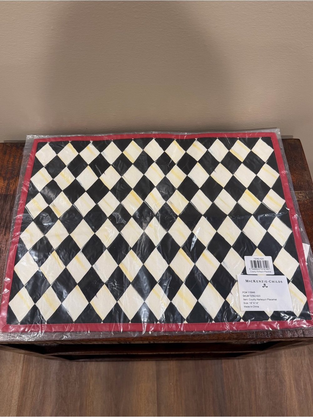 MacKenzie-Childs Courtly Harlequin Placemats, Set of 2 - Picture 2 of 4